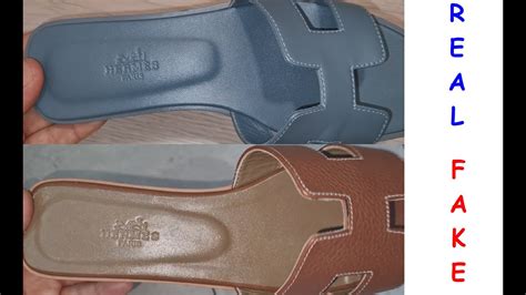 fake hermes slides vs real|hermes oran real or real.